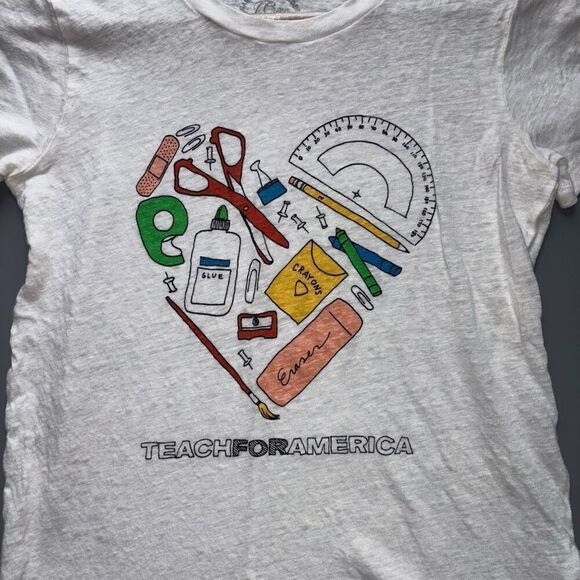 J. Crew teach for America 100% linen tee T-shirt XS - Picture 9 of 11
